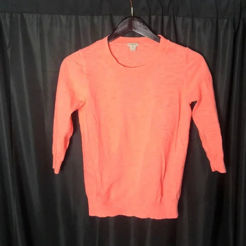 3. J. Crew Vibrant Orange‎ 3/4 Sleeve